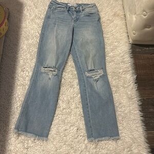 30% off w ♥️ Flying Monkey Apart High Rise Mom‎ Ripped Straight 25 Anthropologie